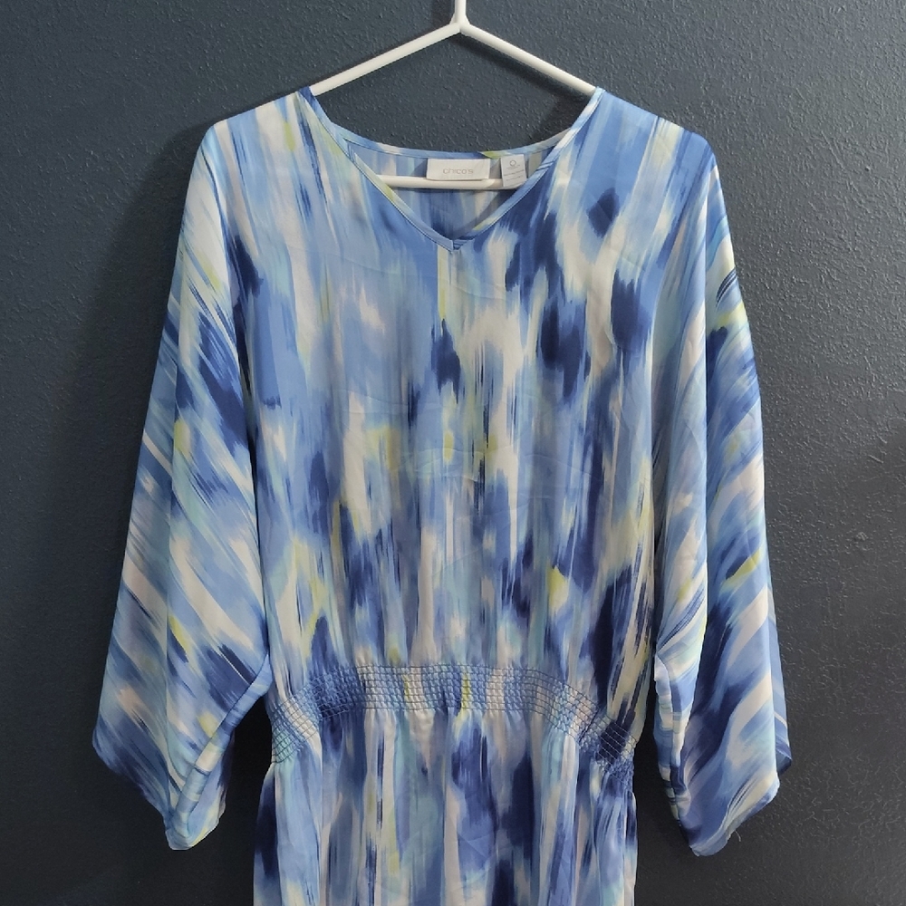 Chico's Blue and White Tunic Top